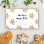 Gingerbread boy how big is mommy's belly enclosure card<br><div class="desc">Watercolor cookies diaper raffle ticket. Matching items available.</div>