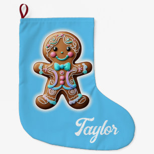 Gingerbread Boy Large Christmas Stocking