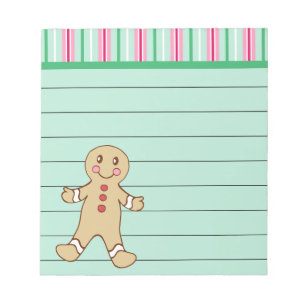 Gingerbread Boy Notepad