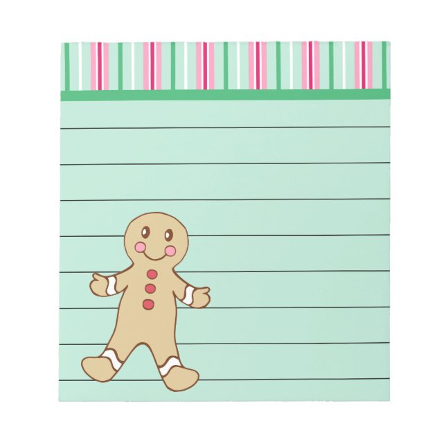 Gingerbread Boy Notepad (Front)
