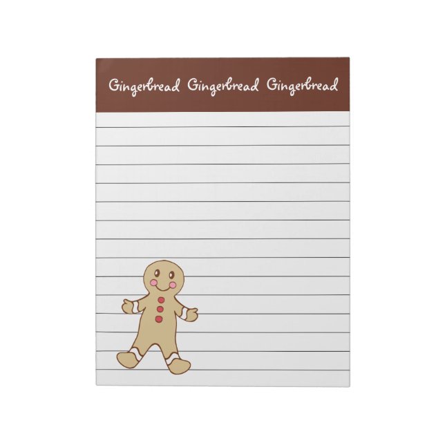 Gingerbread Boy Notepad (Rotated)