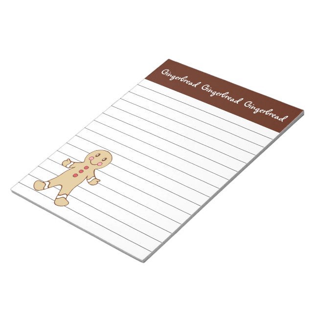 Gingerbread Boy Notepad (Angled)