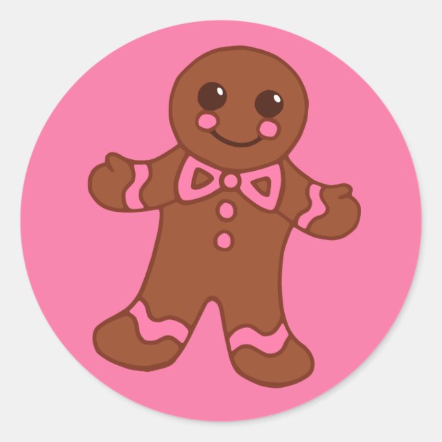 Gingerbread Boy Sticker (Front)