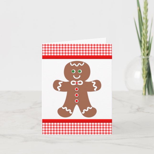 Gingerbread Boy Thank You Card (Front)