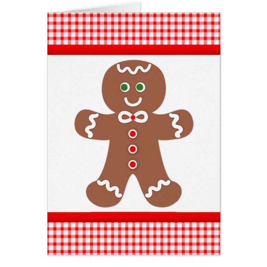Gingerbread Boy Thank You Card