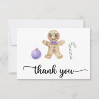 Gingerbread boy thank you card