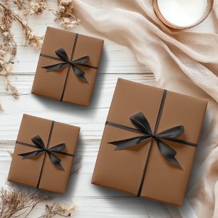 Gingerbread Brown Solid Colour   Classic   Elegant Wrapping Paper Sheet