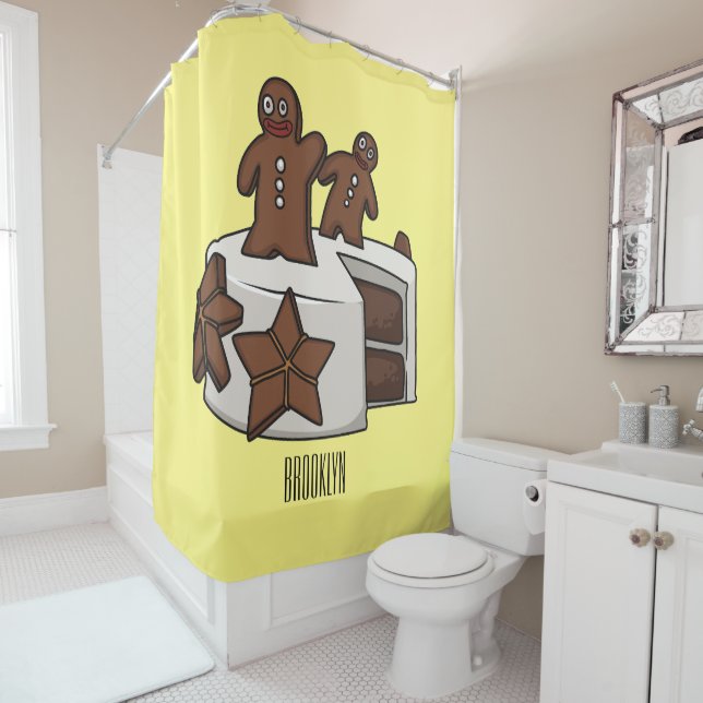 Gingerbread cake cartoon illustration (In Situ)
