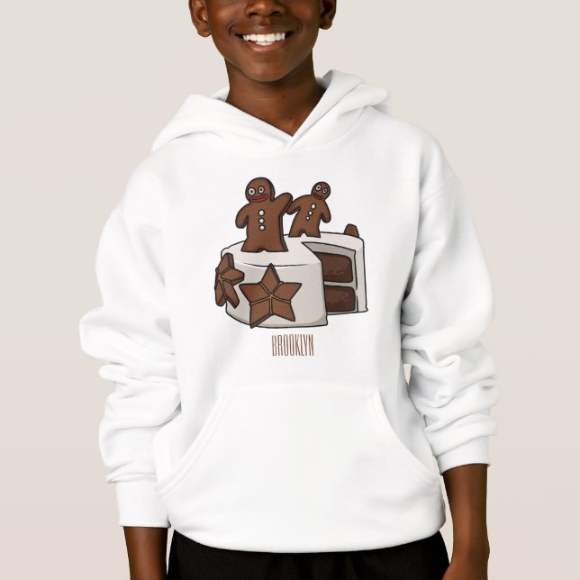Gingerbread cake cartoon illustration (Front)