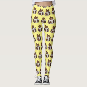 Gingerbread cake cartoon illustration leggings