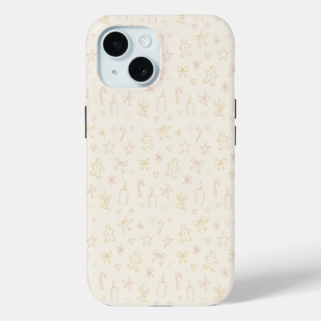 Gingerbread & Candy Cane Case-Mate iPhone Case (Back)