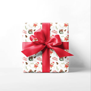 Gingerbread Candy Merry Christmas Holiday  Wrapping Paper