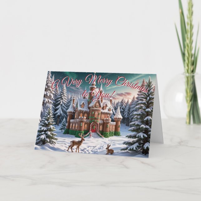 Gingerbread Castle from the Christmas Forest Holiday Card (Front)