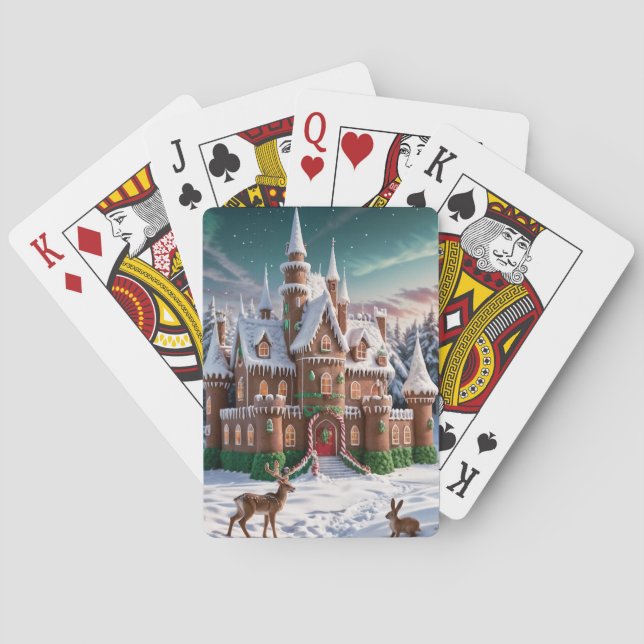 Gingerbread Castle from the Christmas Forest Playing Cards (Back)