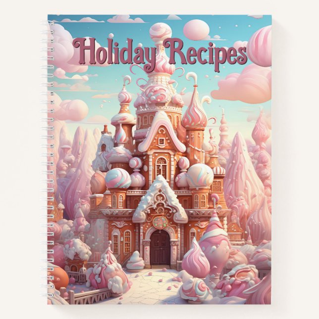 Gingerbread Castle Notebook - Holiday Recipes (Front)