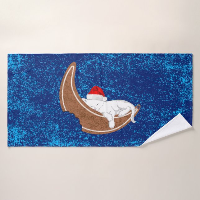 Gingerbread Cat Bath Towel (Bath Towel)