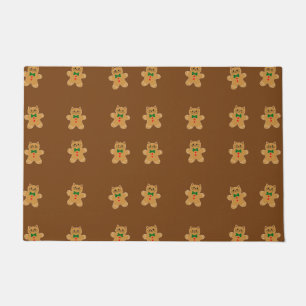 Gingerbread Cat Cookies Pattern Doormat