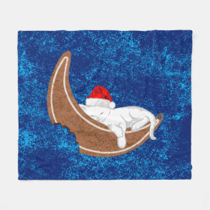 Gingerbread Cat Fleece Blanket