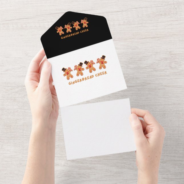 Gingerbread Cheer All In One Invitation (Tearaway)