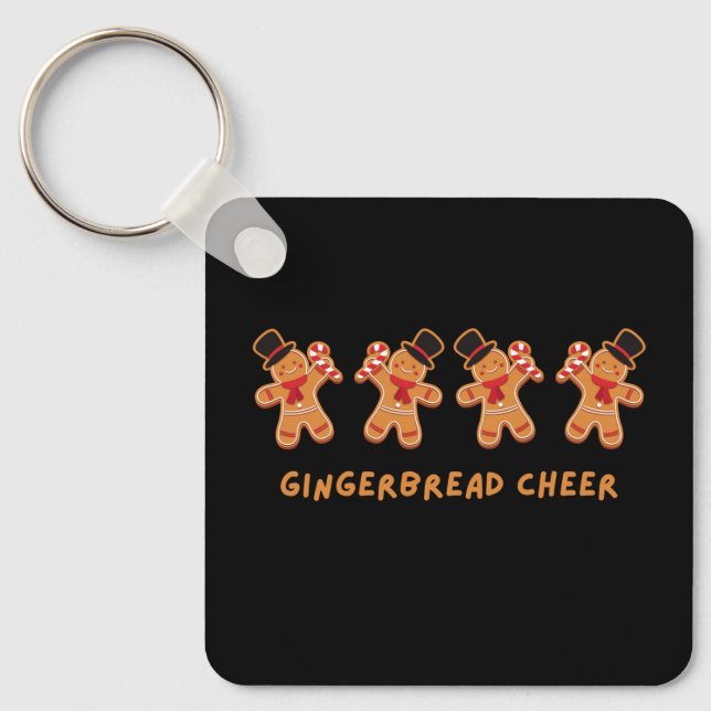 Gingerbread Cheer Keychain (Front)