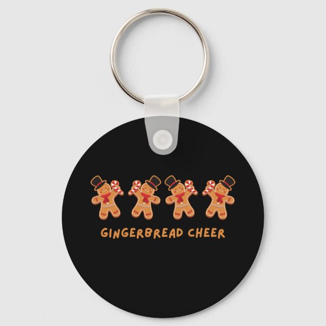 Gingerbread Cheer Keychain (Front)