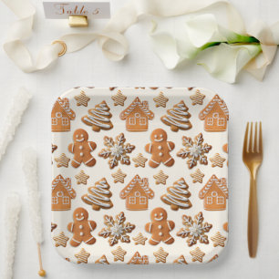 Gingerbread Cheer Paper Plate