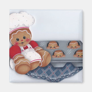 Gingerbread Chef et Baby Ginger Muffins Magnet