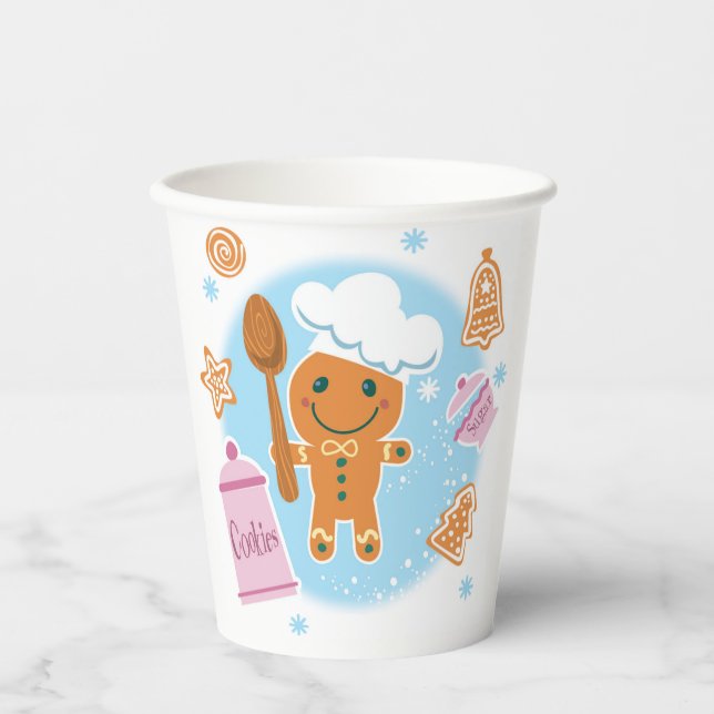 Gingerbread Chef Paper Cups (Front)