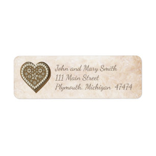 Gingerbread Christmas Address Label