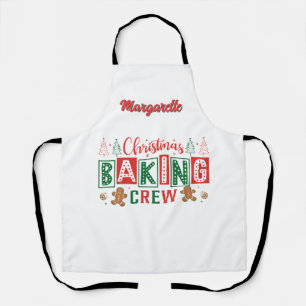 Gingerbread Christmas Baking Crew Personalized  Apron
