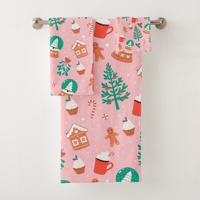 Gingerbread Christmas  Bath Towel Set (Insitu)