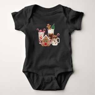 Gingerbread Christmas Coffee Lover Gift Xmas Baby Bodysuit
