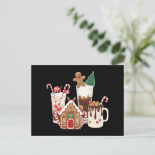 Gingerbread Christmas Coffee Lover Gift Xmas  Holiday Postcard