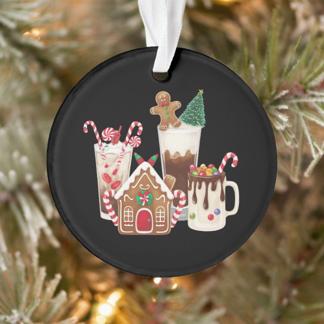Gingerbread Christmas Coffee Lover Gift Xmas  Ornament (Tree)