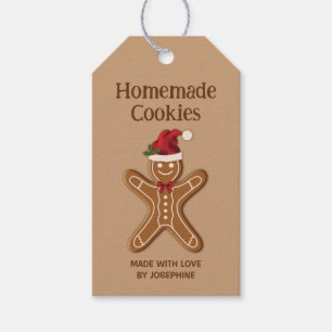 Gingerbread Christmas Cookie - Homemade Cookies Gift Tags