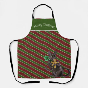Gingerbread Christmas Cookie Kitty Apron