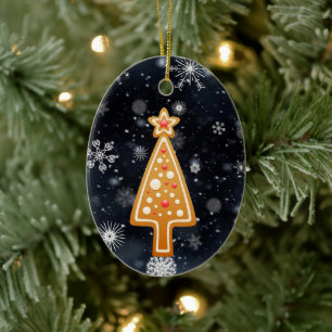 Gingerbread Christmas cookies Ceramic Ornament