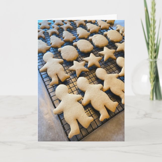 Gingerbread Christmas Cookies Thank You Card (Front)