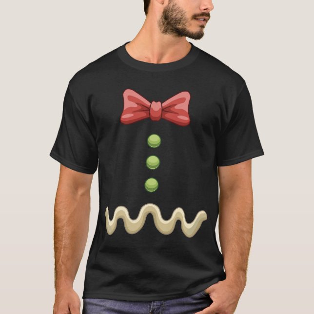 Gingerbread Christmas Costume Fun Xmas Celebration T-Shirt (Front)