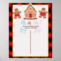 Gingerbread Christmas Gender Reveal Voting Board