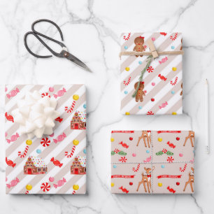 Gingerbread Christmas Gift Wrapping Papers Wrapping Paper Sheet