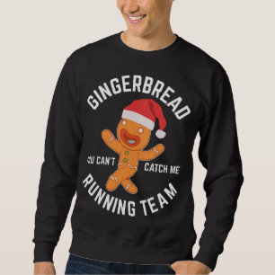 Gingerbread Christmas Gingerbread Running Team Gif Sweatshirt