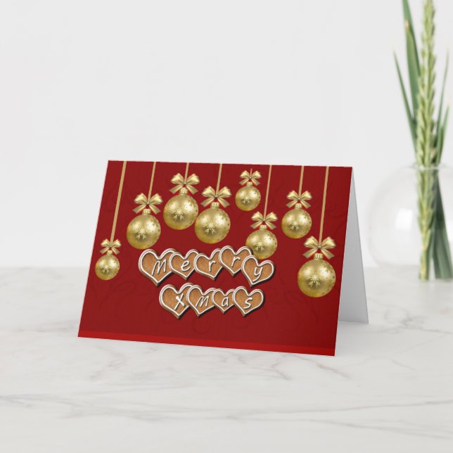 Gingerbread Christmas Holiday Card (Front)