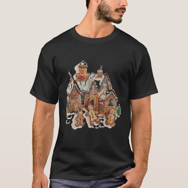 Gingerbread Christmas Motif X Mas Artwork Family G T-Shirt (Front)