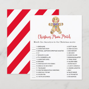 Gingerbread - Christmas Movie Match Game