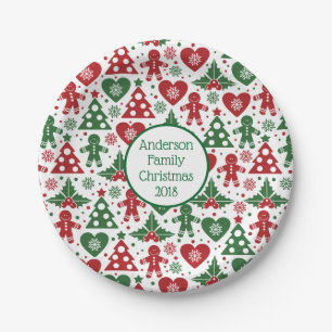 Gingerbread Christmas Paper Plate