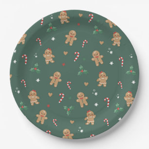 Gingerbread Christmas Paper Plates