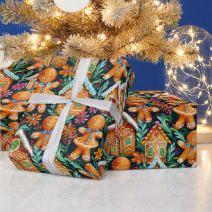 Gingerbread Christmas pattern Wrapping Paper