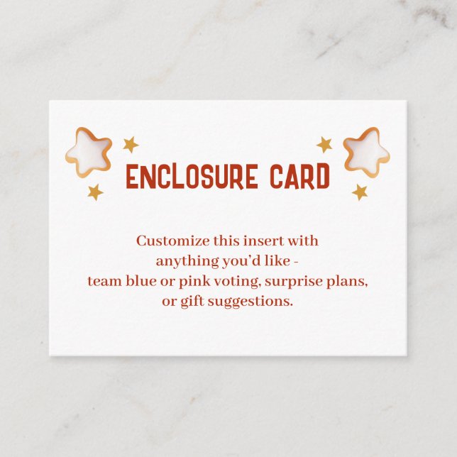 Gingerbread Christmas Red and White Enclosure Card (Front)