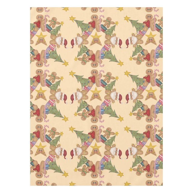 Gingerbread Christmas Tablecloth (Front)